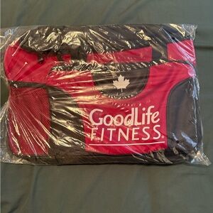 Goodlife Fitness Red and Black Sports Bag